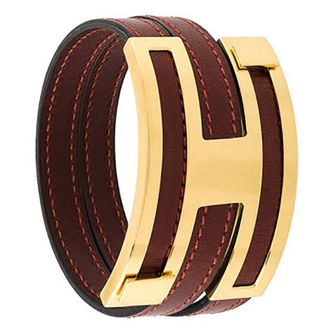 hermes bracelet leather mens|hermes extra wide h bracelet.